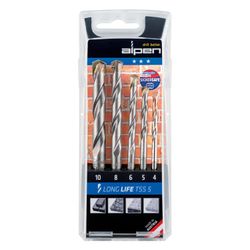 ALPEN Masonry Drill Bit Set 5 Piece Long Life 4 5 6 8 10